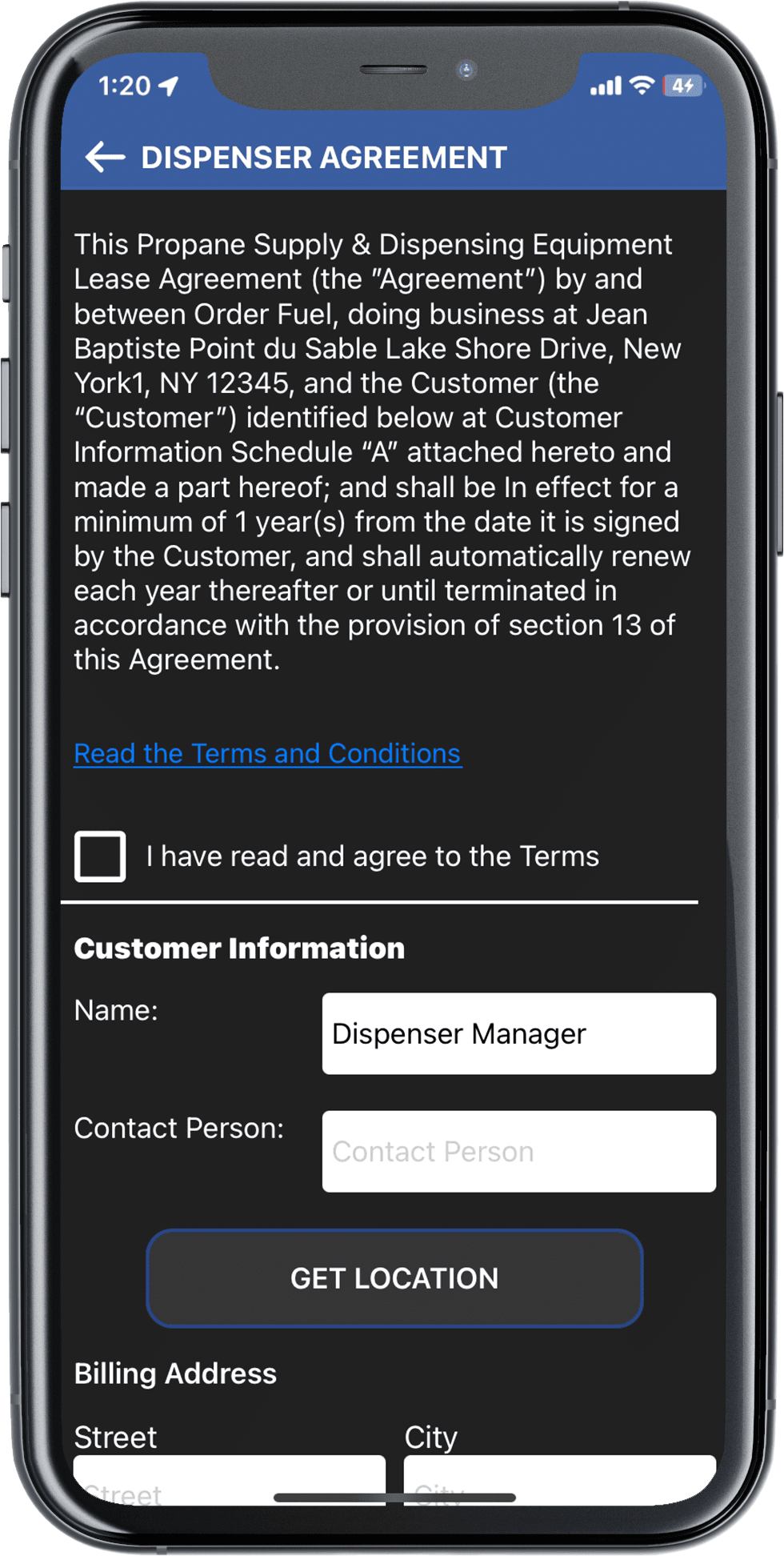 Built-in Dispenser Agreement
