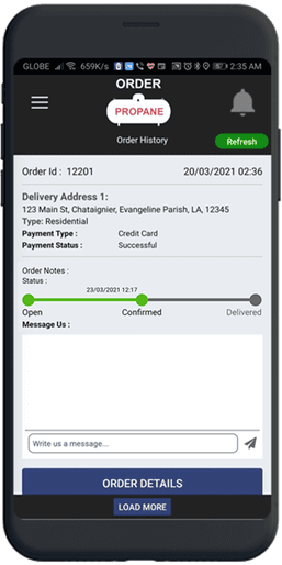 Customer App — TankSpotter driver app