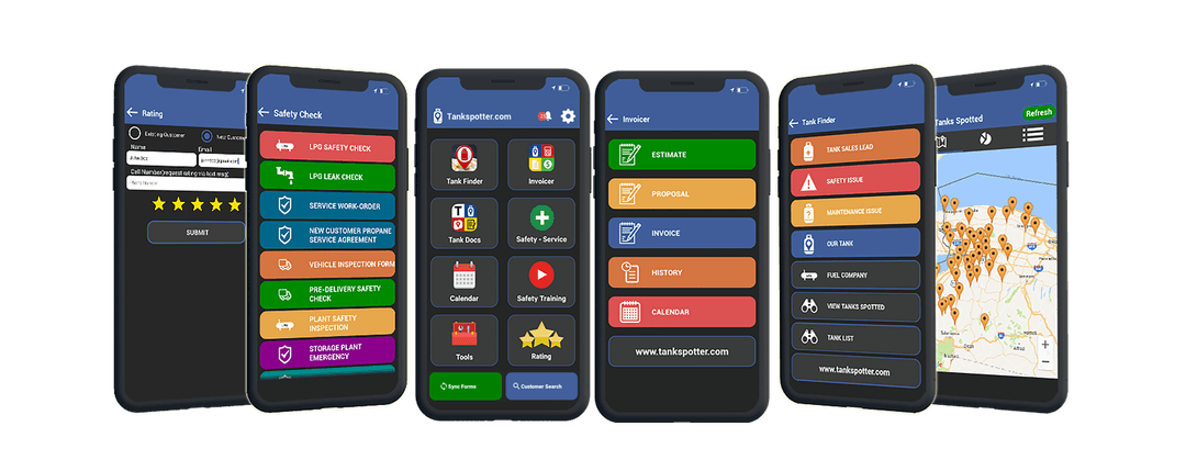 Find & Convert Leads — TankSpotter app screen