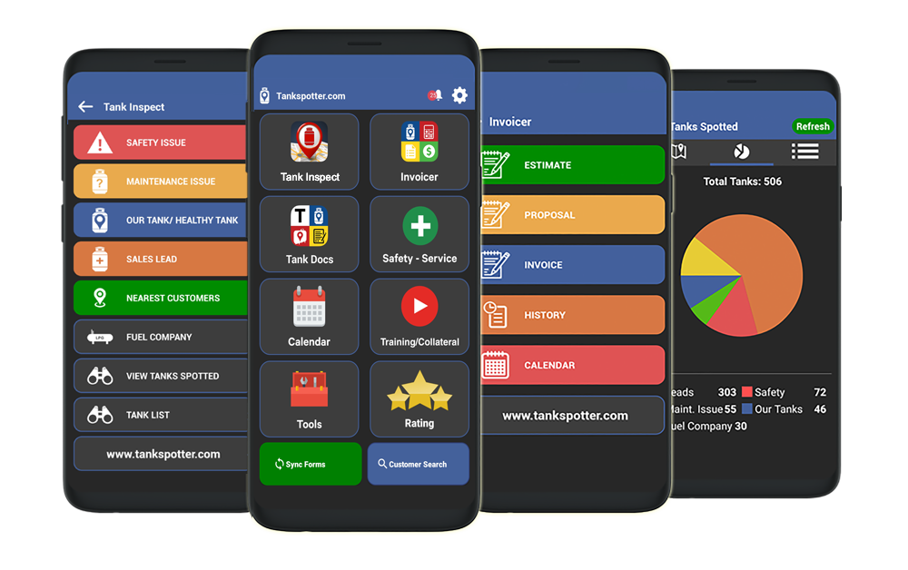 TankSpotter latest app screenshots