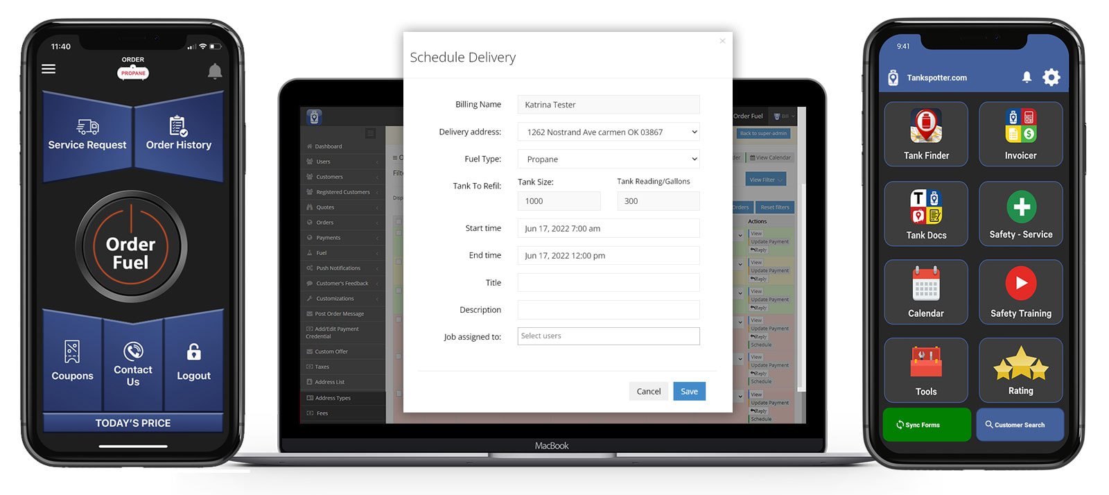 Customer app order screen