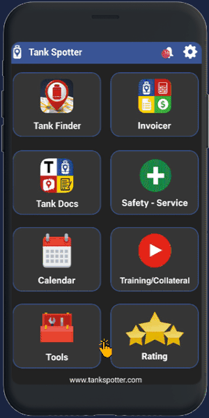 Safety Issue to Estimate to SWO — TankSpotter app screen