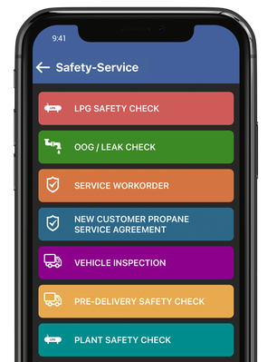 TankSpotter safety compliance documentation on mobile device